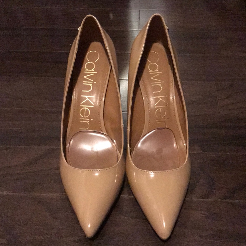 Nude Calvin Klein high high heels size 11